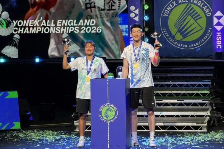 台灣羽球新篇章：葉宏蔚、詹又蓁勇奪全英羽球公開賽混雙冠軍，締造歷史新猷